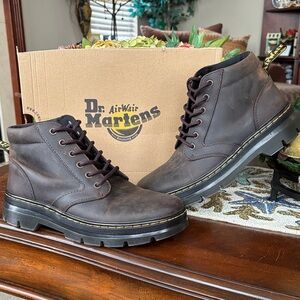 Brand New Dr. Martens Bonny Boot Dark Brown Leather Lace Up Chukka Work Casual